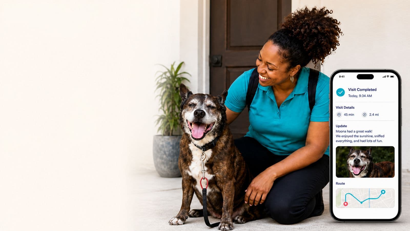 Moona, the dog who inspired Moona's Place.